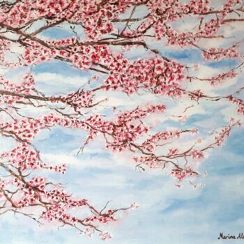 Painting titled ""Sakura, Cherry Blo…" by Marina Alexander, Original Artwork, Oil