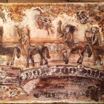 Drawing titled "Centaurs crossing t…" by Marina Kalinovsky, Original Artwork, Ink