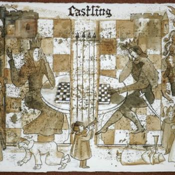 Drawing titled "Castling" by Marina Kalinovsky, Original Artwork