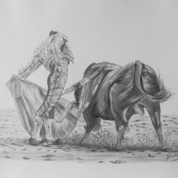 Drawing titled "Dibujo torero" by Guillermo Mateos Suero, Original Artwork, Graphite