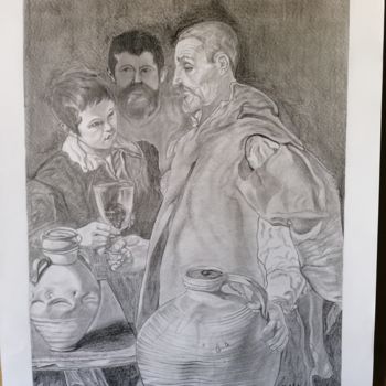 Disegno intitolato "El aguador de Sevil…" da Guillermo Mateos Suero, Opera d'arte originale, Grafite