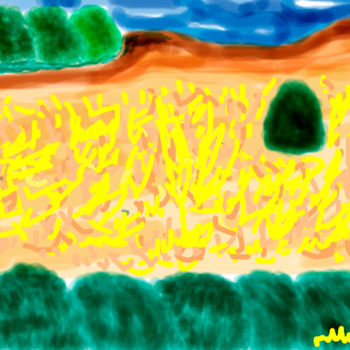Digitale Kunst mit dem Titel "золотое поле.jpg" von Marina Mulina, Original-Kunstwerk, Andere