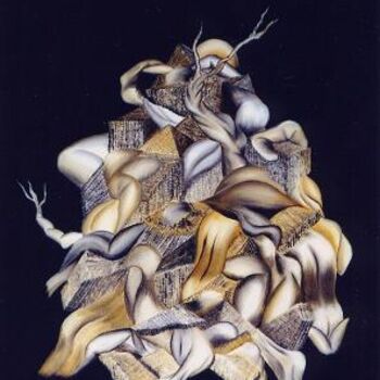 Schilderij getiteld "CONFUSIONE" door Marina Profumo, Origineel Kunstwerk, Olie