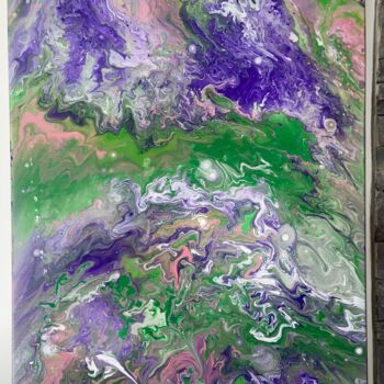Pintura titulada "Green Lavender" por Marine Hennequet, Obra de arte original, Acrílico