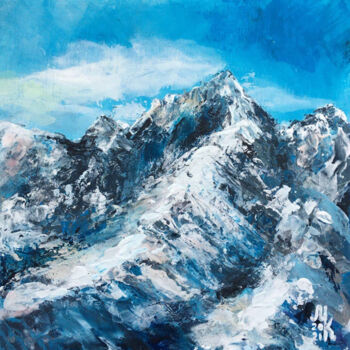 Malerei mit dem Titel "Mountains #1 Set of…" von Marine Kubert, Original-Kunstwerk, Acryl