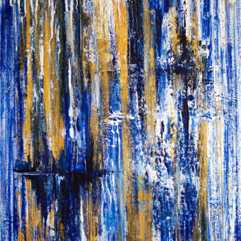 Malerei mit dem Titel "Astral, Blue and sh…" von Marine Kubert, Original-Kunstwerk, Acryl
