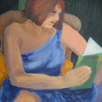 Painting titled "le petit cahier vert" by Marine Brivet, Original Artwork, Other