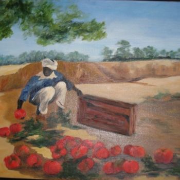 Pintura intitulada "le petit ramasseur…" por Marine Brivet, Obras de arte originais
