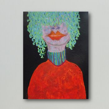 Картина под названием "Portrait, abstract…" - Marinela Puscasu, Подлинное произведение искусства, Акрил