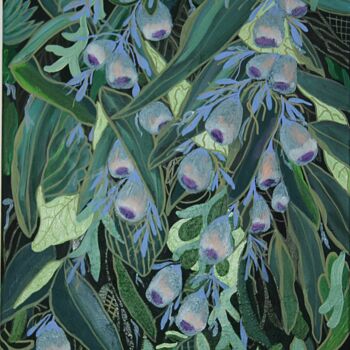 Картина под названием "WILD OLIVES" - Marinela Puscasu, Подлинное произведение искусства, Акрил Установлен на Деревянная рам…
