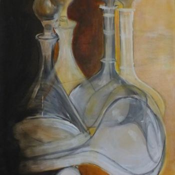 Peinture intitulée "Mes carafes" par Môm, Œuvre d'art originale, Acrylique