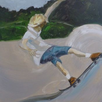 Peinture intitulée "Skate" par Môm, Œuvre d'art originale, Huile