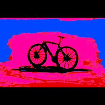 Arte digitale intitolato "Bicicletta - n. 1/10" da Marino De Laura, Opera d'arte originale, Pittura digitale