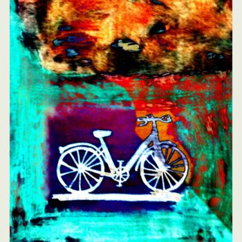 Digitale Kunst mit dem Titel "Bicicletta n. 1/10" von Marino De Laura, Original-Kunstwerk, Digitale Malerei