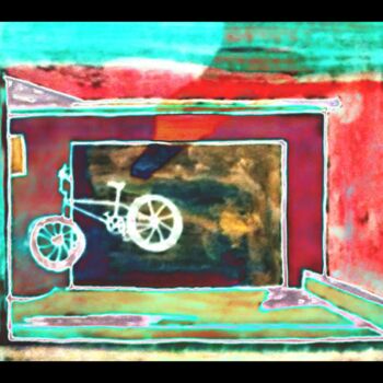 Digital Arts titled "Garage N. 1/10" by Marino De Laura, Original Artwork, Digital Painting