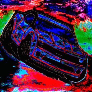 Digital Arts titled "Camaro. n. 1/10" by Marino De Laura, Original Artwork, Digital Painting