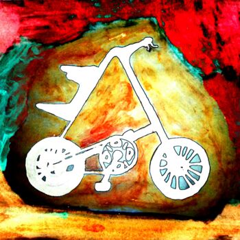 Arte digitale intitolato "bicicletta. n. 1/10" da Marino De Laura, Opera d'arte originale, Pittura digitale