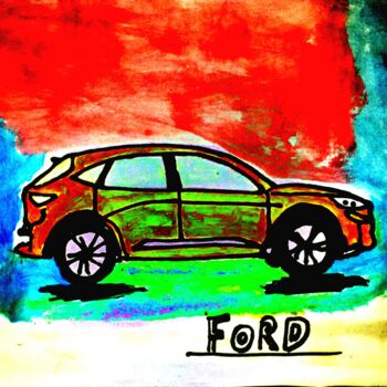 Digital Arts titled "Ford . 1/10" by Marino De Laura, Original Artwork, Digital Painting