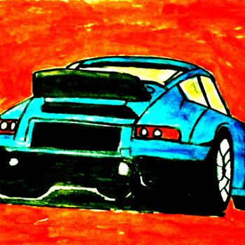 Arte digitale intitolato "Porsche n.1/10" da Marino De Laura, Opera d'arte originale, Pittura digitale