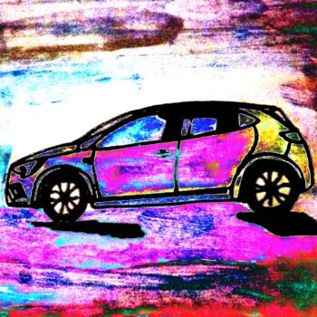 Digital Arts titled "Automobile... n. 1/…" by Marino De Laura, Original Artwork, Digital Painting