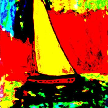 Arte digitale intitolato "Barca n.1/10" da Marino De Laura, Opera d'arte originale, Pittura digitale