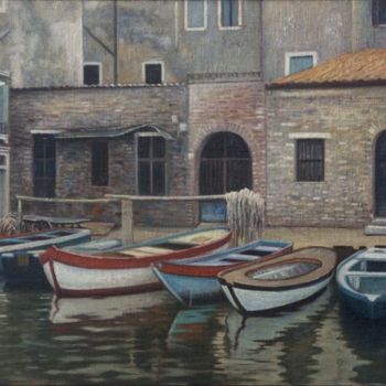 Pintura intitulada "Chioggia 1" por Marino Nagro, Obras de arte originais