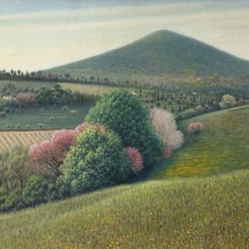Pintura intitulada "Primavera - Colli" por Marino Nagro, Obras de arte originais
