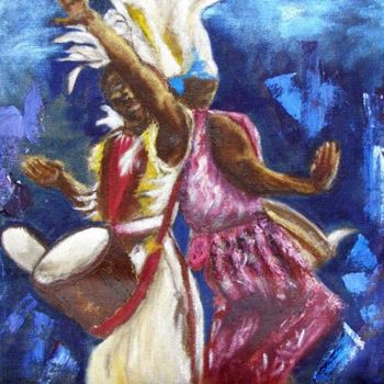 Painting titled "danseurs" by Marinou, Original Artwork