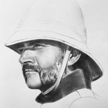 Рисунок под названием "Sean Connery #2" - Mario Araus, Подлинное произведение искусства, Графит