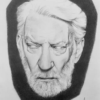 Desenho intitulada "Donald Sutherland" por Mario Araus, Obras de arte originais, Grafite