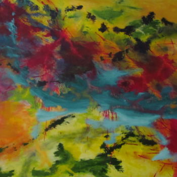 Malerei mit dem Titel "colores de mi tierra" von Mario Cardozo, Original-Kunstwerk, Öl