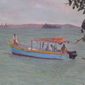 Painting titled "partiendo hacia el…" by Mario Cardozo, Original Artwork, Oil