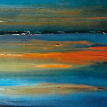Painting titled "tramonto di sogno" by Mario Fanconi, Original Artwork, Oil