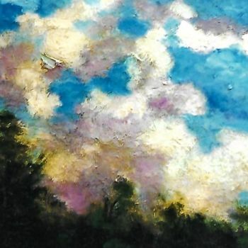 Pintura intitulada "nuvole" por Mario Fanconi, Obras de arte originais, Óleo