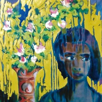 Painting titled "2-fiori-esotici-" by Mario Fanconi, Original Artwork, Oil