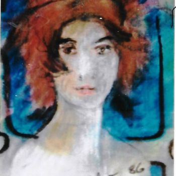 Painting titled "2-angelica-" by Mario Fanconi, Original Artwork, Pastel