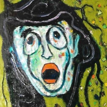 Картина под названием "maschera" - Mario Fanconi, Подлинное произведение искусства, Масло