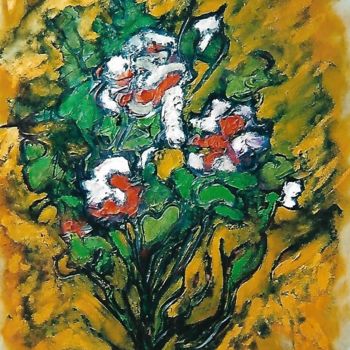 Pintura intitulada "1-fiori-selvatici-" por Mario Fanconi, Obras de arte originais, Óleo