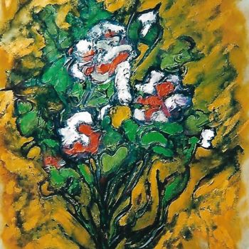 Painting titled "1-fiori-selvatici-" by Mario Fanconi, Original Artwork, Oil