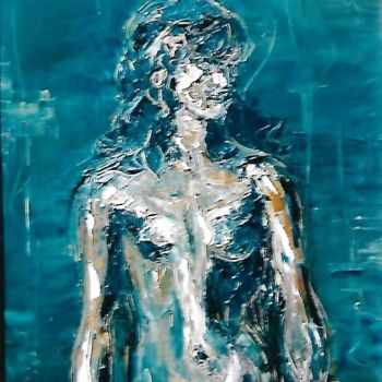 Malerei mit dem Titel "nudo" von Mario Fanconi, Original-Kunstwerk, Öl