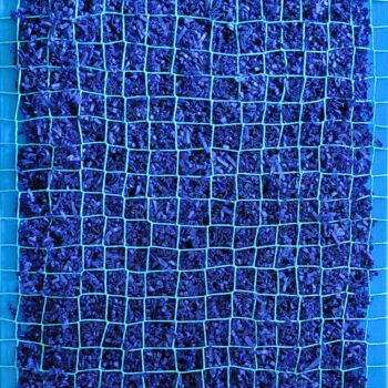 Peinture intitulée "Blaues Netz" par Mario Grasberger, Œuvre d'art originale, Acrylique