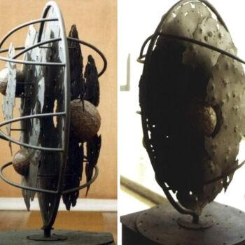 Escultura intitulada "Sintrópica (movíl)" por Mario Morasan, Obras de arte originais