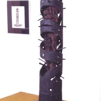 Escultura titulada "Estela Ox" por Mario Morasan, Obra de arte original