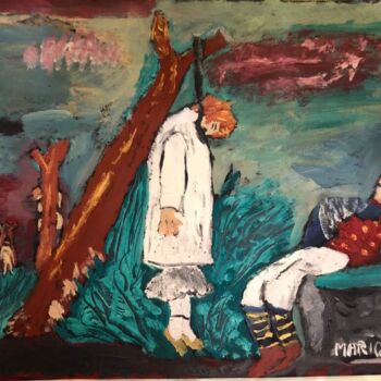 Pittura intitolato "los desatres de la…" da Mario Pratesi, Opera d'arte originale, Olio