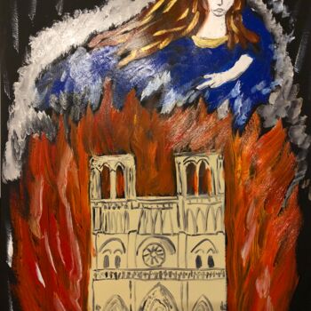 绘画 标题为“Notre dame” 由Mario Pratesi, 原创艺术品, 油