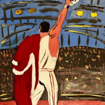 Pittura intitolato "Wembley 1986" da Mario Pratesi, Opera d'arte originale, Olio