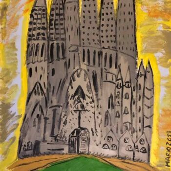 Malarstwo zatytułowany „Sagrada Familia” autorstwa Mario Pratesi, Oryginalna praca, Olej