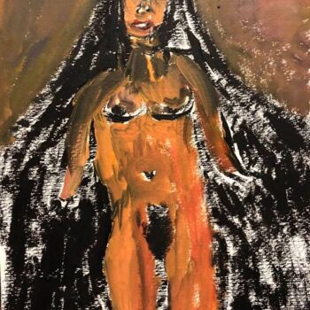 Painting titled "Flamencheira desnuda" by Mario Pratesi, Original Artwork, Oil