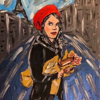Painting titled "la parisien" by Mario Pratesi, Original Artwork, Oil