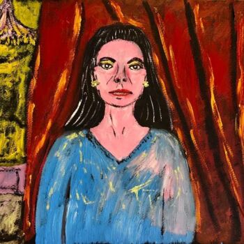 Peinture intitulée "Maria Callas" par Mario Pratesi, Œuvre d'art originale, Huile